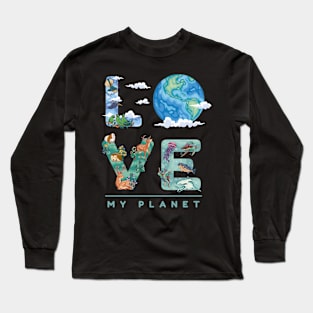 Love Mother Earth Environment Earth Day 2024 Long Sleeve T-Shirt